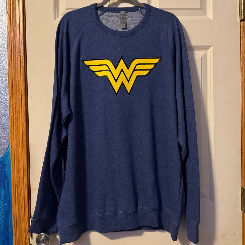 Wonder Woman Custom Denim French Terry Sweatshirt Size 2XL - Picture 8 of 8